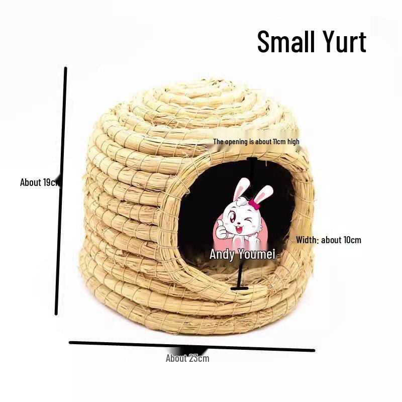 Handgeflochtenes Versteck für Chinchillas & Hamster: Warmes Holznest für Kaninchen & Meerschweinchen