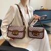 Women's Bag New Trendy Versatile Printed Shoulder Messenger Bag High Texture Retro Saddle Bag Bags