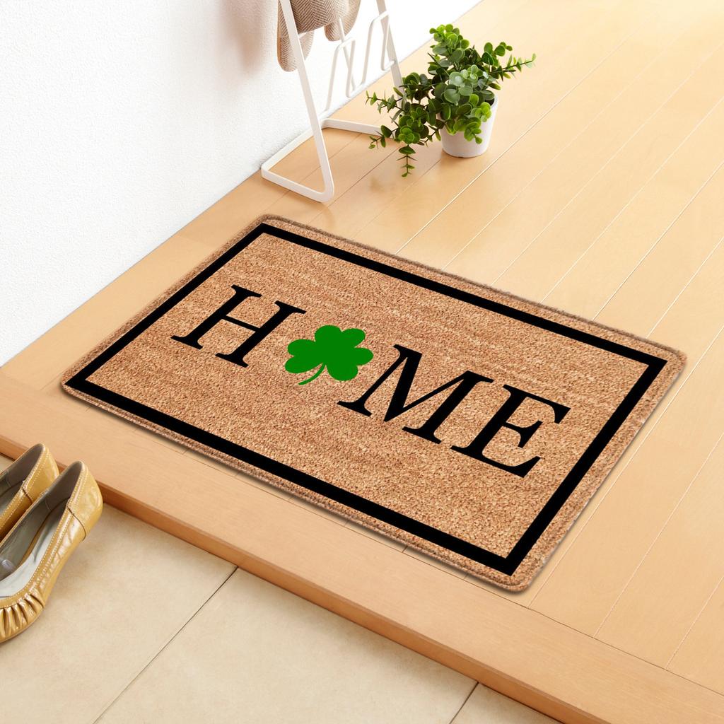 Irish Door Mat St. Patrick'S Day Absorbent Floor Mat Bedroom Shamrock Non-Slip Carpet