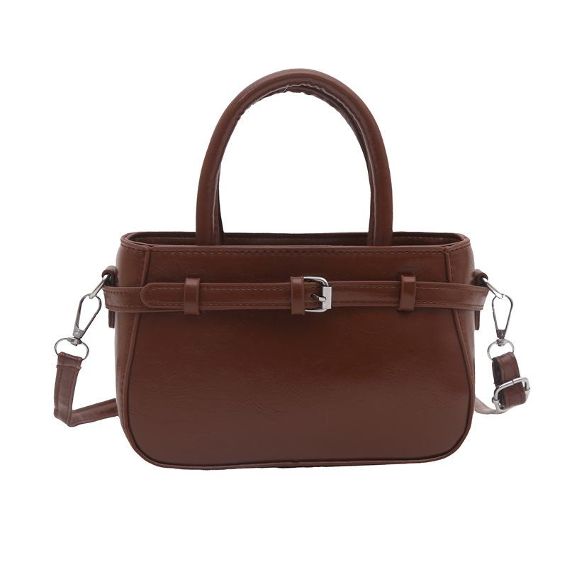 

2025 new niche design handbag women s commuter shoulder bag simple and fashionable versatile messenger bag tide светло-коричневого