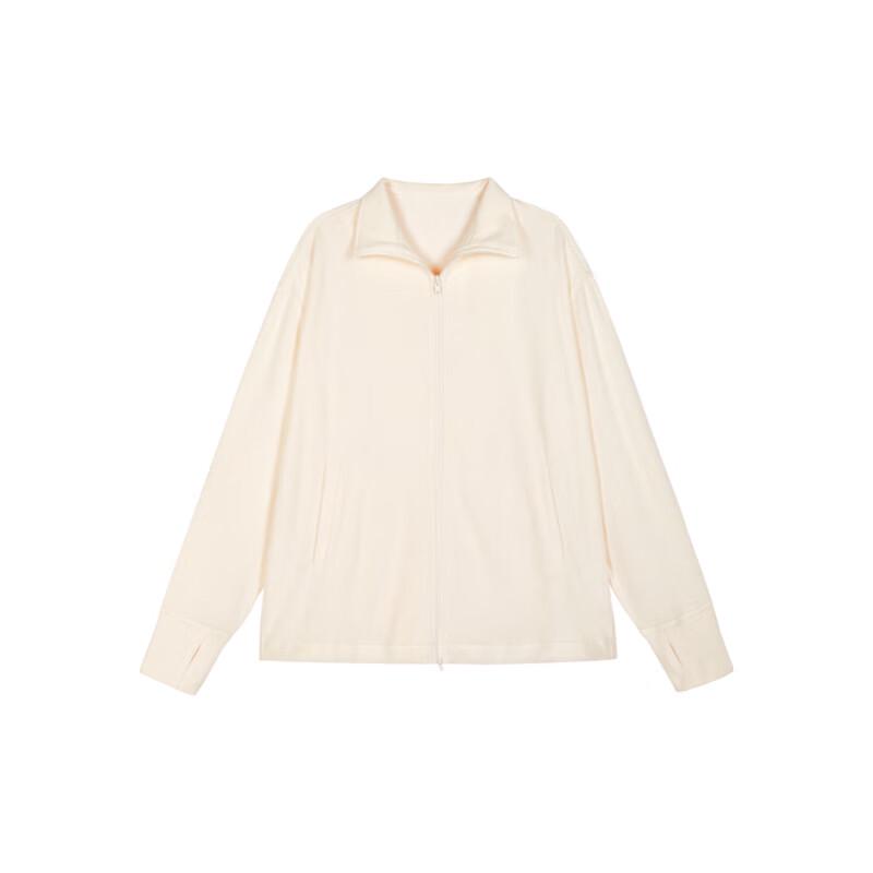 LESS 2024 Spring Cotton Blend Stand Collar Sweatshirt