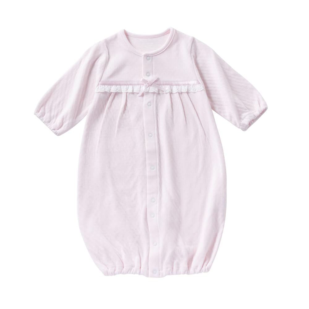 De Satin Ribbon Bonded All Snap Newborn Baby Cotton Made In Japan and Winter [Cream Coco] Two-Way [Crotch Replacement/2way] 100% [Spring, Autumn,
