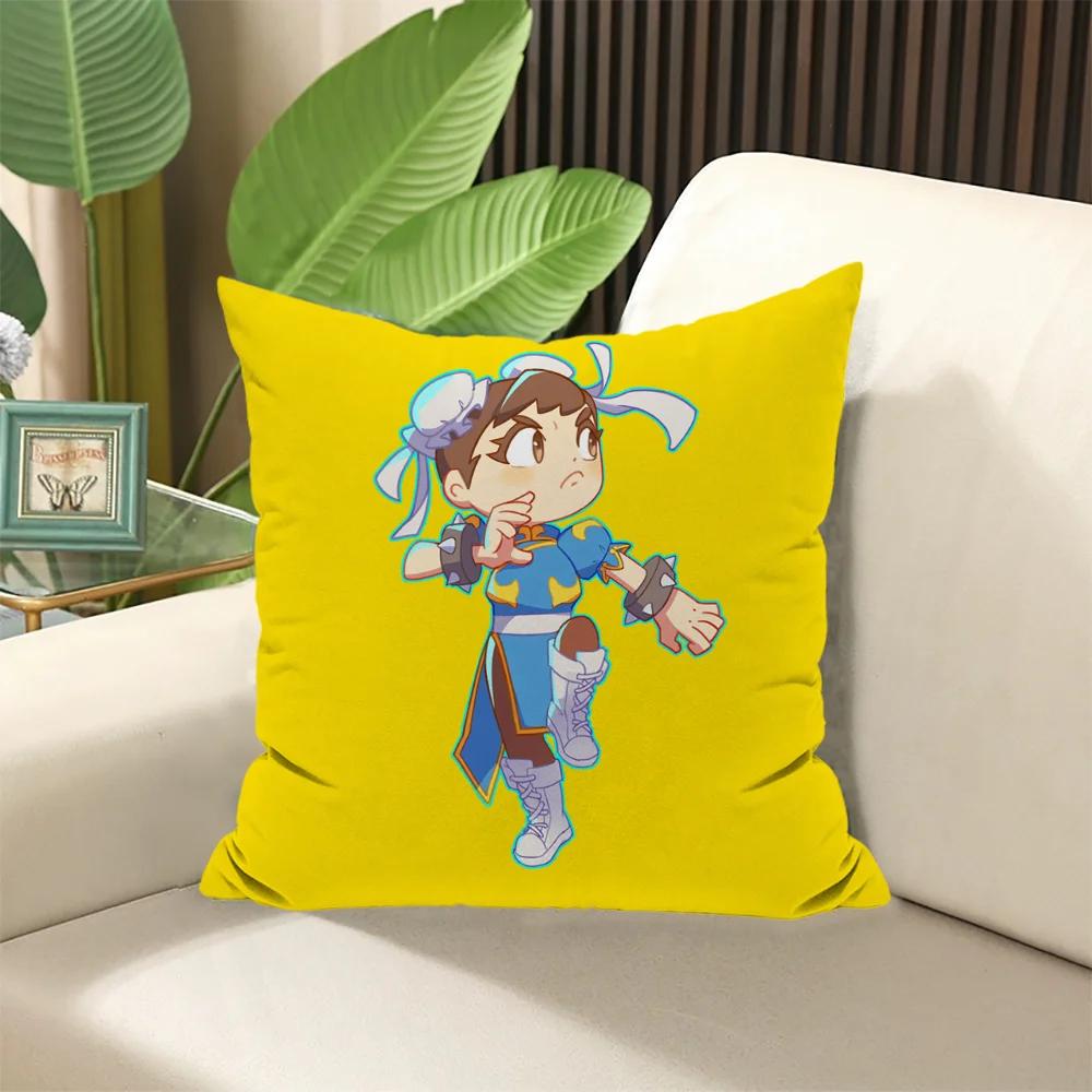 Chun-Li Elegant Room Cushions Covers Cushion Cover 45 × 45 Decorative Pillows For Sofa Pillow Cases × Stuffed Sleep Home Textile