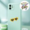 Ibasenice Set of 40 Heart Sunglasses and Eyeglasses Resin Charms and Cabochons, 4.2cm, for DIY Handmade Crafts, Smartphone Cases, Hair Accessories,