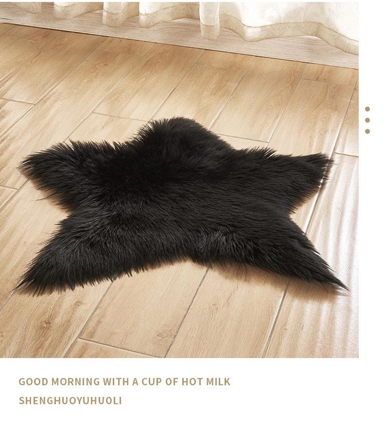 Machine Washable Modern Faux Fur Rug - Dirt-Resistant Living Room/Bedroom Mat