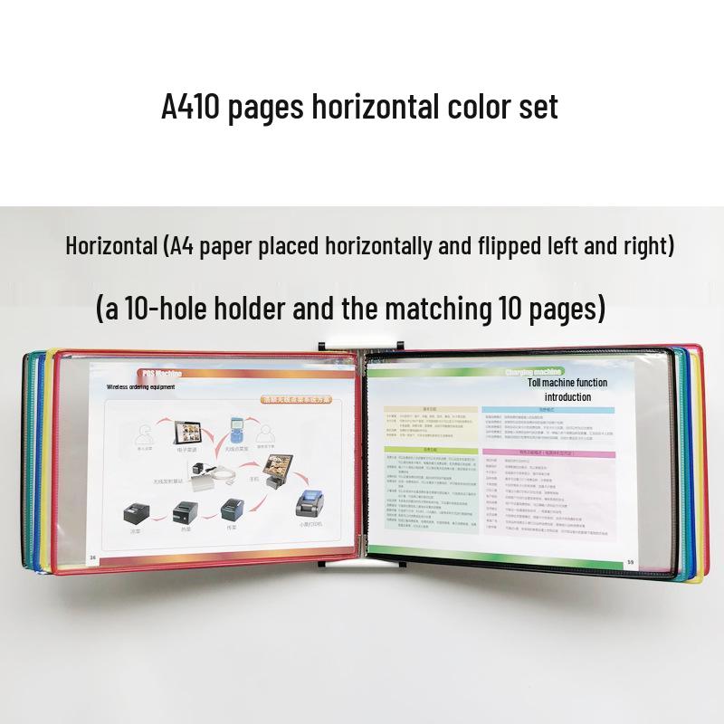 A4 Wall-Mounted 10-Page Swivel Display Folder/Document Holder