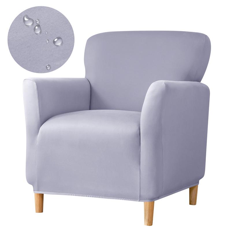 Stretch Spandex Tub Chair Cover Water Repellent Elastic Club Sofa Covers Solid Color Relax Single Armchair Slipcover Bar Counter