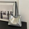 High-value Splicing Shoulder Tote Bag Women's 2025 Summer Lazy Wind Versatile Large-capacity Underarm Handbag