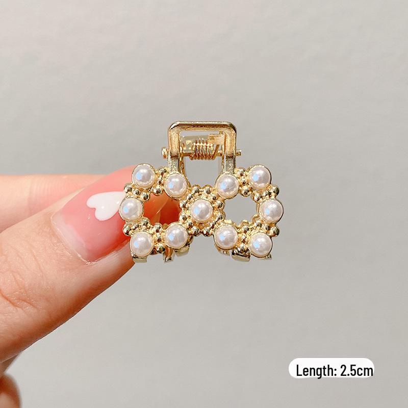Women's Half-Tied Pearl Hairpin - 2024 New Side Clip for Back of Head