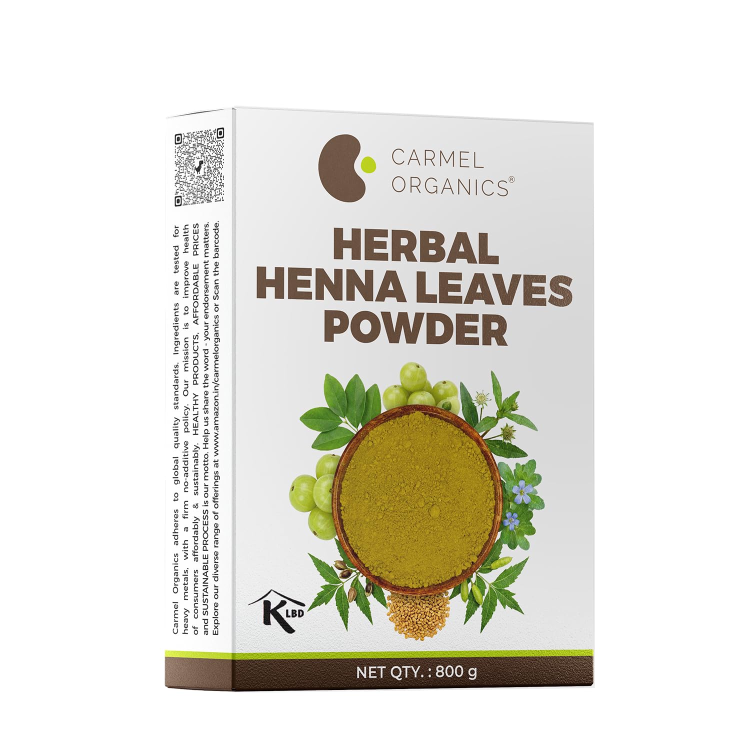 CARMEL ORGANICS Herbal Henna Powder 800 Gram