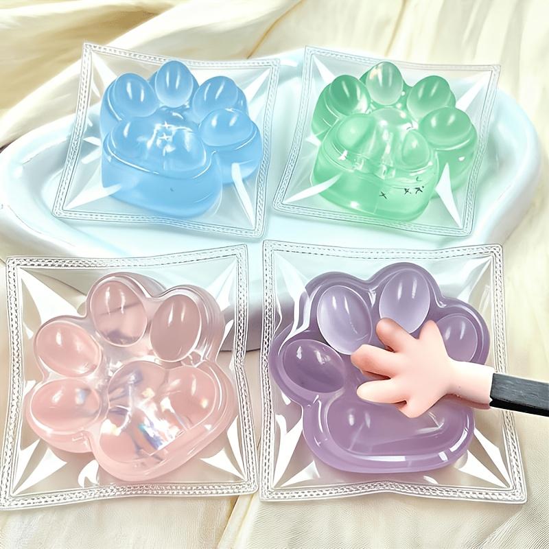 Transparant Jelly Kattenpoot Squishy Speelgoed Zacht TPR Fidget Knijp Stressverlichting Bureau Decor Kinder Verjaardagscadeau