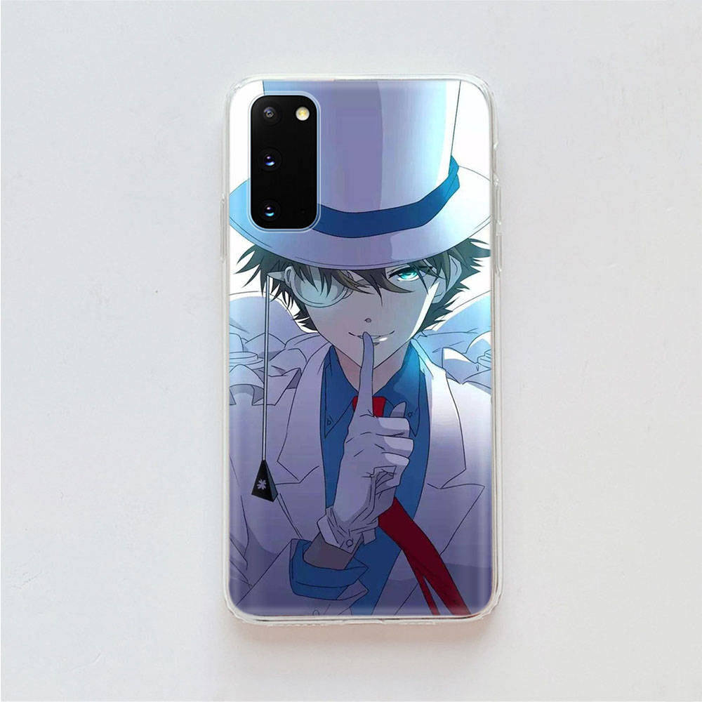 

AD54 Детектив Конан Прозрачный чехол для Samsung A04 A14 A23 A34 A54 M23 M33 M52 M53 Realme 10 9 C30S C35 C55 VIVO Y02 Y21 Y33S Y51 X80 V25 Чехол Tecno Spark 8C зелёный