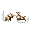 2 Pieces Figurine Decorative Injection Molded Resin Bull Figure Modern