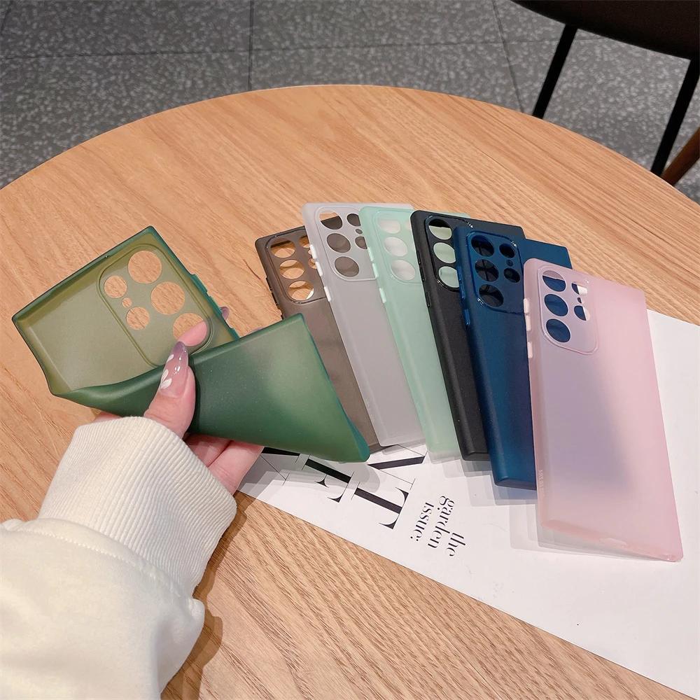 Ultra Thin Matte Translucent Phone Case for Samsung Galaxy S26Ultra S26 Pro S25 Edge S24 S23 A57 A37 A27 A17 A07 A54 Note20Ultra Camera Protect Cover