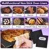 8PCS Air Fryer Liners for Emeril Lagasse 26 QT French Door 360 Air Fryer, Teflon Mat Non-Stick Oven Liners for Bottom of Oven, Reble Oven Liner for