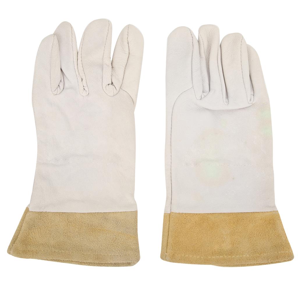 1 Pair TIG Welding Gloves Soft Sheepskin Comfortable Gloves Working Hands Safety ProtectionL 10.2in Length 4.3in Width