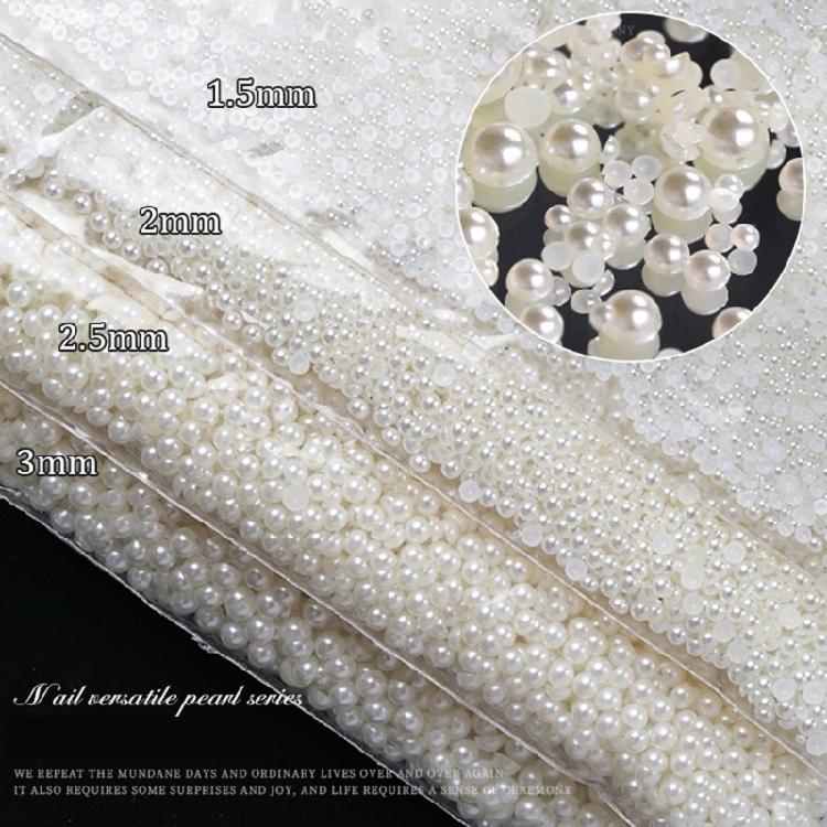 Pearls Nail Charms 3d Nails Art Decorations Flat Back Half Round Nail Pearls
