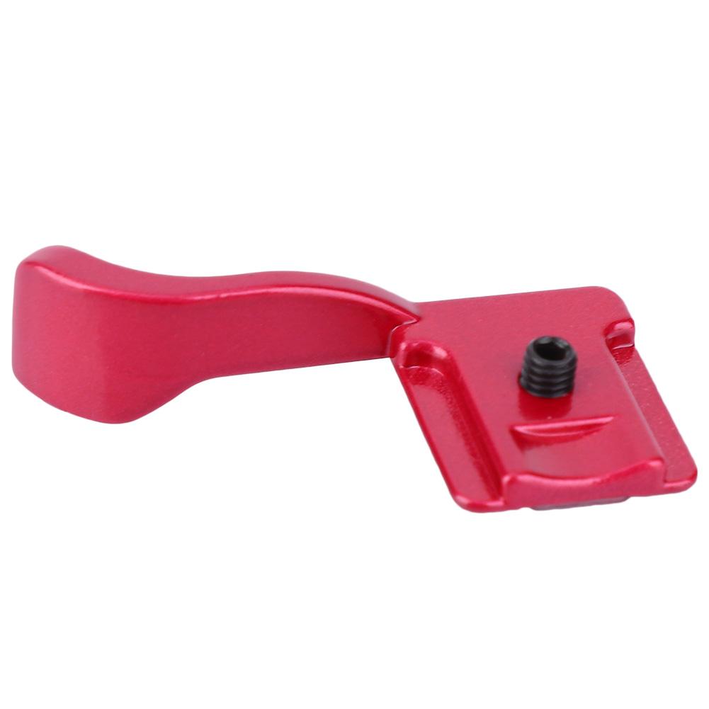 Aluminum Alloy Finger Thumb Grip Hot Shoe Mount Holder Bracket for Fuji X100 X100S X E1(red)