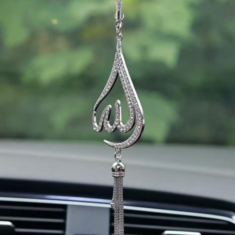

1 шт. Металлическое украшение для автомобиля в форме капли, инкрустированное стразами, Декор для зеркала заднего вида автомобиля серебряный
