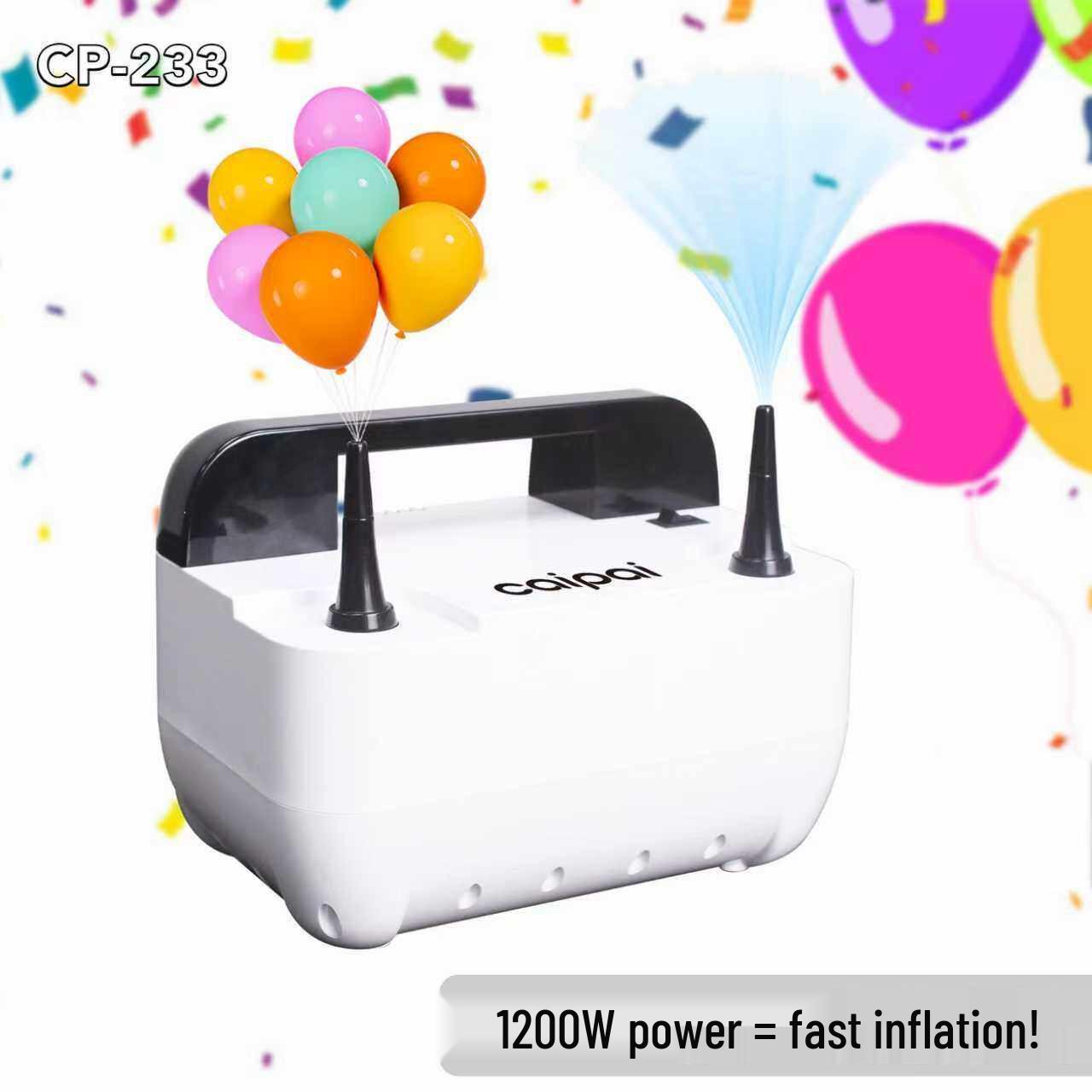 CP233 Dual-Hole Electric Air Pump for Long Round and Double-Layer Bobo Balloons