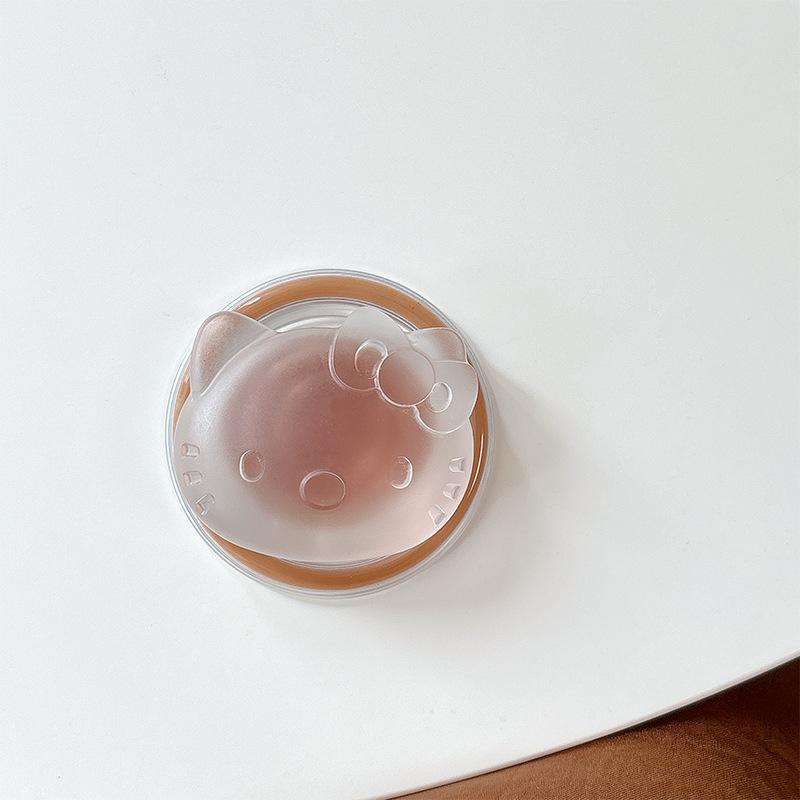 Transparent Solid Color Mobile Phone Airbag Bracket Magnetic Suction Kt Cat Telescopic Creative Ring Desktop Support Frame