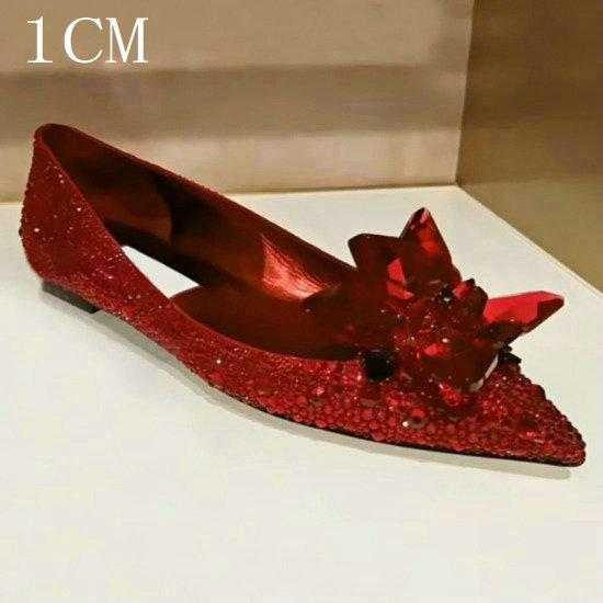 Fashion 2025 New Spring And Autumn Bridal Wedding Shoes Rhine-shaped High Heels Female Stiletto Crystal Pumps
