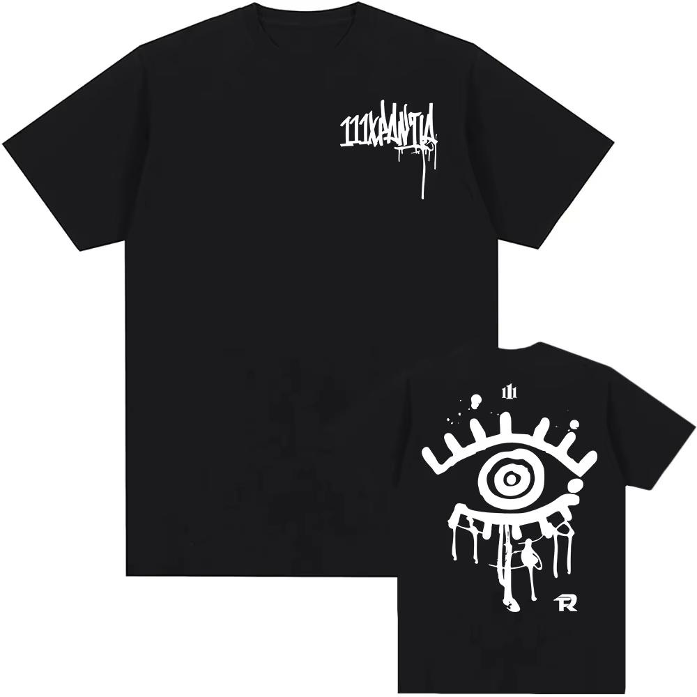 2025 Album 111XPANTIA Force Regida T-shirt Grunge Hip Hop Summer Men's Streetwear Cotton Shorts Casual T-shirt