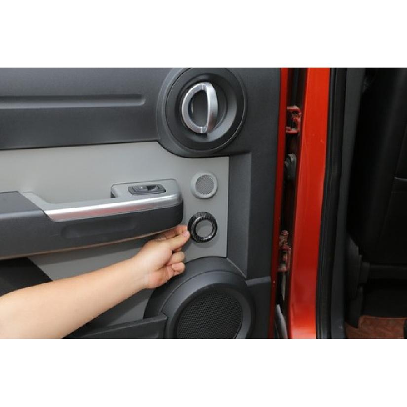 Carbon Fiber Rear Inner Door Speaker Frame Trim Cover For Dodge Nitro 2007-2012