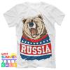 Russia Moscow Soviet Union Patriotic Bear TShirt 100 Cotton ONeck Short Sleeve Summer Casual Mens Tshirt Streetwear