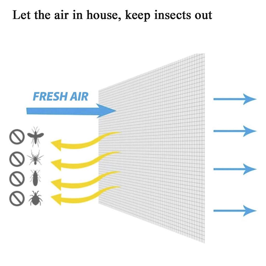 Anti Fly Mosquito Net Self-Adhesive Polyester Mosquito Insect Bug Tear Resistance Home Room Kitchen Curtains Mesh for Window Use