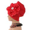 Elegant African Lady Head Wraps Nigeria Party Headwear Wedding Headtie Big Flower Turban Cap for Women 2026 New Gift