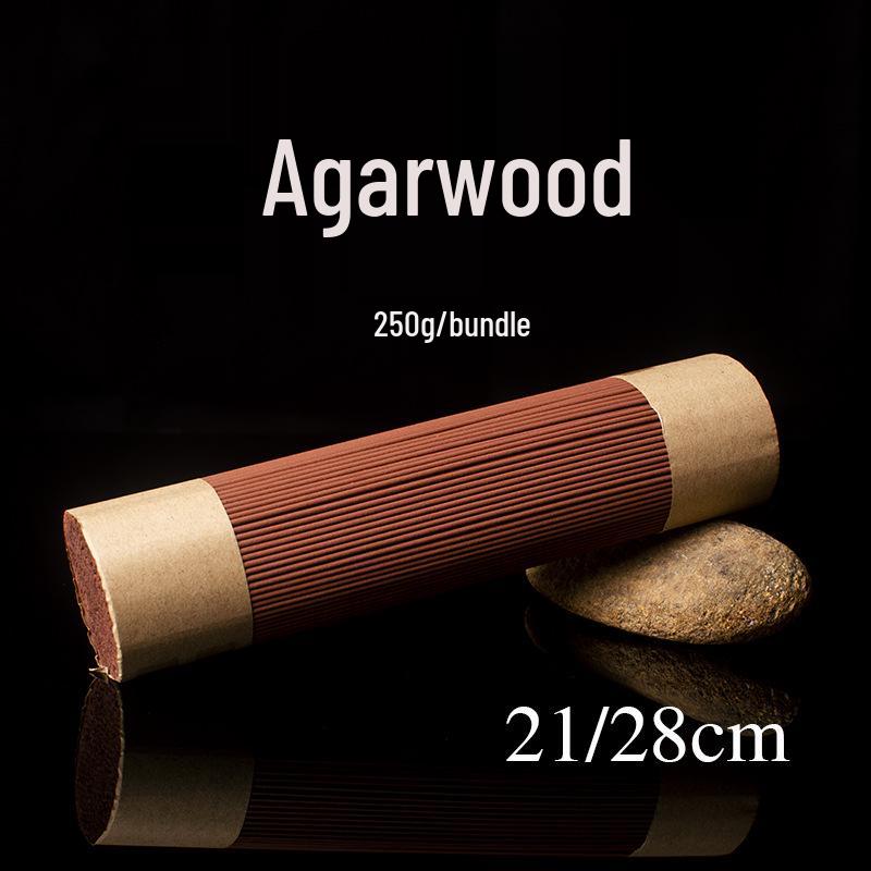 Natural Agarwood Incense Sticks & Coils, Large Leaf Hainan, Small Leaf Myanmar, Bamboo Skewer, Chicken Bone, Immortal s Sleeping Incense 28cm Agarwood Sticks 500g