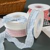10yards Polyester For Dress Skirts Pleated Ribbon 2.5cm Gift Bow DIY Puff Wave Edge Colorful Cake Box Ribbon Plaid Satin Ribbons