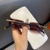 New Brown Sunshade Eye Protection Reading Glasses Middle-Aged Elderly People High-End Frameless Diamond-Cut Edge Anti-Uv