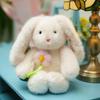 Cute Flower Rabbit Doll Rose Hug Rabbit Plush Toy Lop Ear Rabbit Cloth Doll Children'S Day Birthday Gift