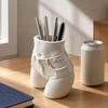 Butt Pen Holder, 3D Printed Female Form Pencil Cup, Body Art Booty Shaped White Desk Organizer for Home Office Supplies