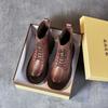The first layer of cowhide Martin boots for women's 2025 autumn and winter new retro leather velvet medium tube British style women's boots for women