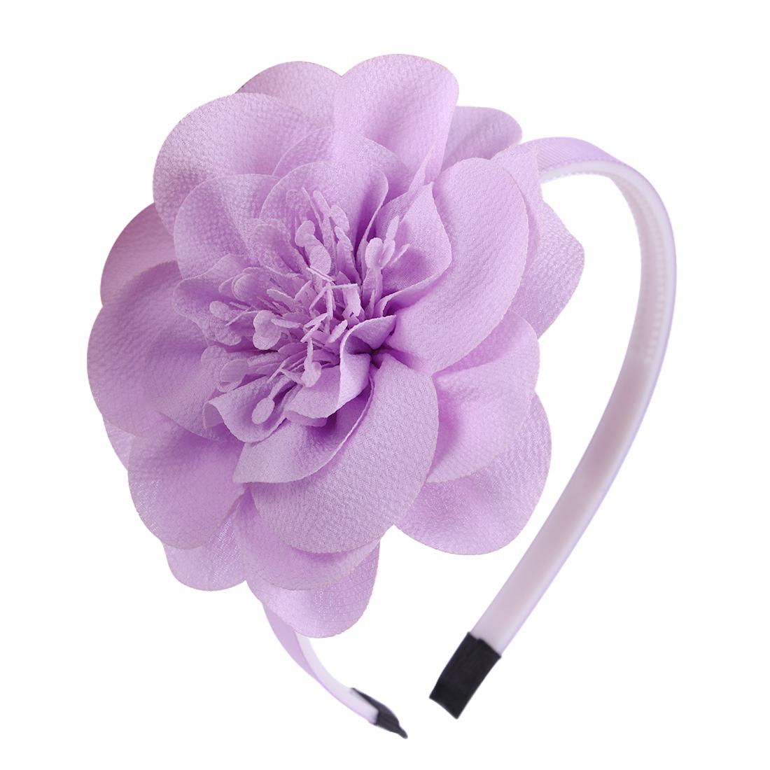 

1 шт. Повязка на голову с цветами для девочек, шифоновая, большая, цветочная, детская, пластиковая повязка на голову с зубчиками, аксессуары для волос для девочек и женщин