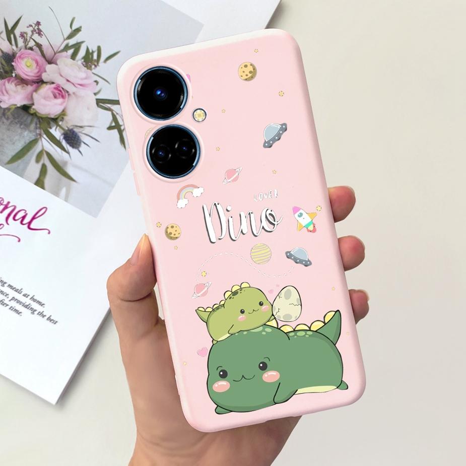 Pour Tecno Camon 19 Pro Coque Camon19 Neo Mignon Dinosaure Dessin Animé Housse Souple Étui de Téléphone Pour Tecno Camon 19 Neo Camon19 Pro 5G Pare-chocs