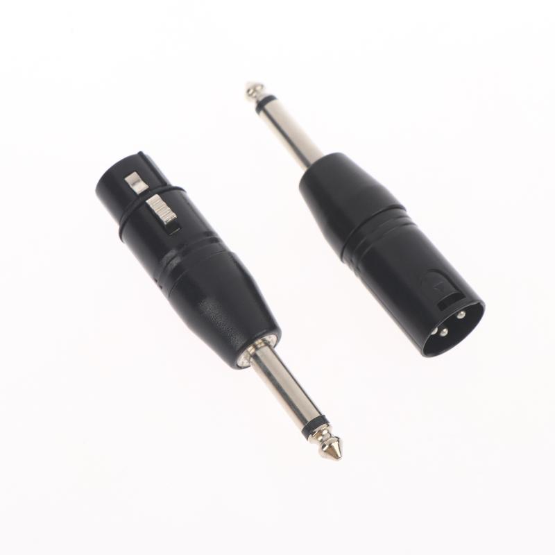 1/2Pcs Headphone Microphone Power Amplifier Guitar Adapter 6.35Mm Mono Male To Xlr 3Pin Female/Male Audio Plug Converter