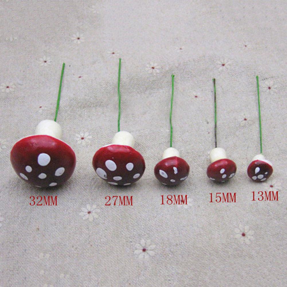 33pcs  Mini Toadstools Mushrooms Garden Fairies Accessories Simulation Foam Ornament Potted Plants Crafts Decorations