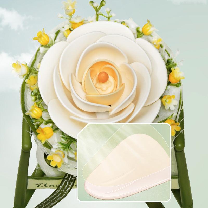 Robotime ROKR DIY Bouquet White Camellia 3D Puzzle Models DIY Flowers for Girlfriend Valentine's Day Gift AF011