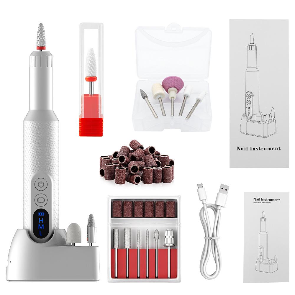 Professional Electric Nail Grinder for Gel Polish Removal: Portable Nail File & Buffer Machine