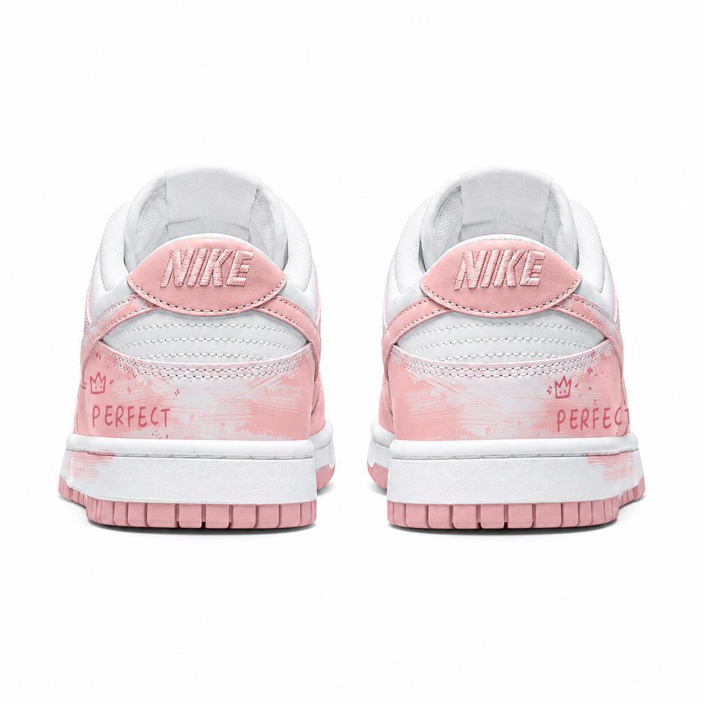Nike Dunk Pink Journal Coverage Slip Resistant Abrasion Resistant Low Top Casual Skate Shoes Women's FB9109-125(team315)