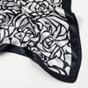 90*90cm Line Rose Printed Square Scarf Polyester Muslim Woman Hijab Shawls Lady Fashion Elegant Wraps Islamic Turban Tippet