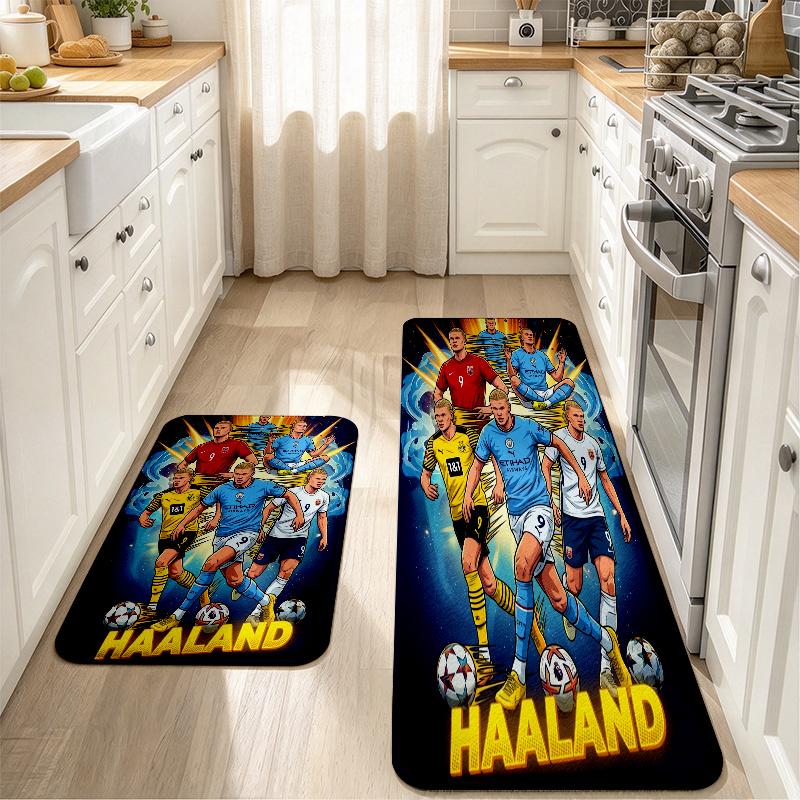 EH poster Flannel Kitchen Mat Christmas Soft Area Rug Non Slip Floor Carpet Home Decoration