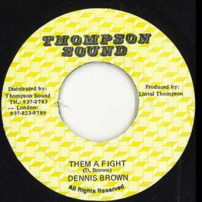7inch Record DENNIS BROWN / SCIENTIST - Dem A Fight Thompson Sound 1979 Jamaica Reggae, Ska & Dub