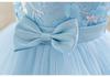 Grenzüberschreitendes Mädchen-Netz-Puff-Prinzessinnenkleid - Formelles Abendkleid mit Schleife und Details für Auftritte