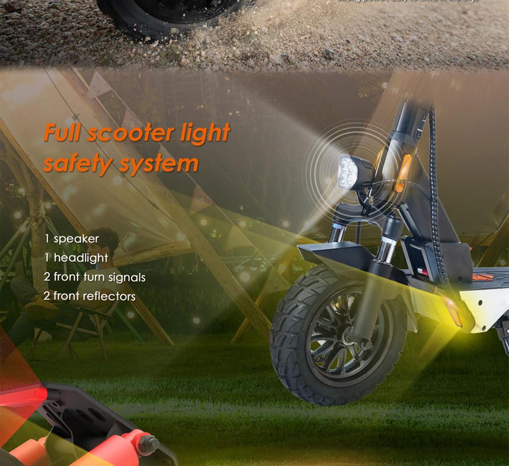 Electric Scooter Adult Kukirin 10" 800W Motor Electric Scooter Foldable Top Speed 45Km/h 48V 18.2AH Range 64Km Load 120Kg