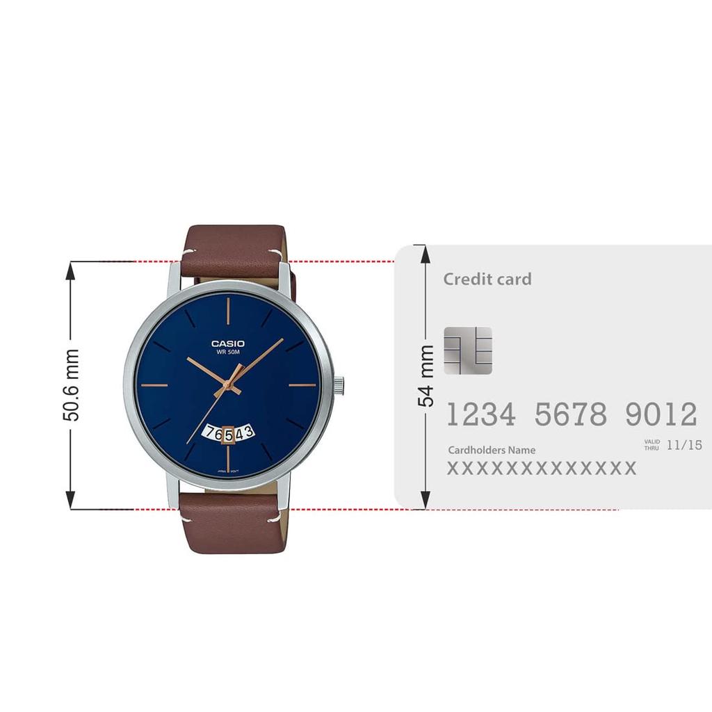 CASIO Brown Men's Watch, 7.7mm, Winter, MTP-B100L-2EVDF